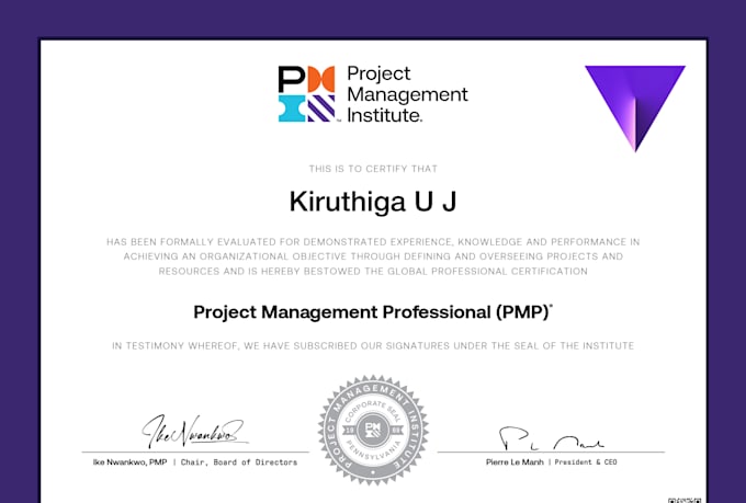 do project management and pmp certified